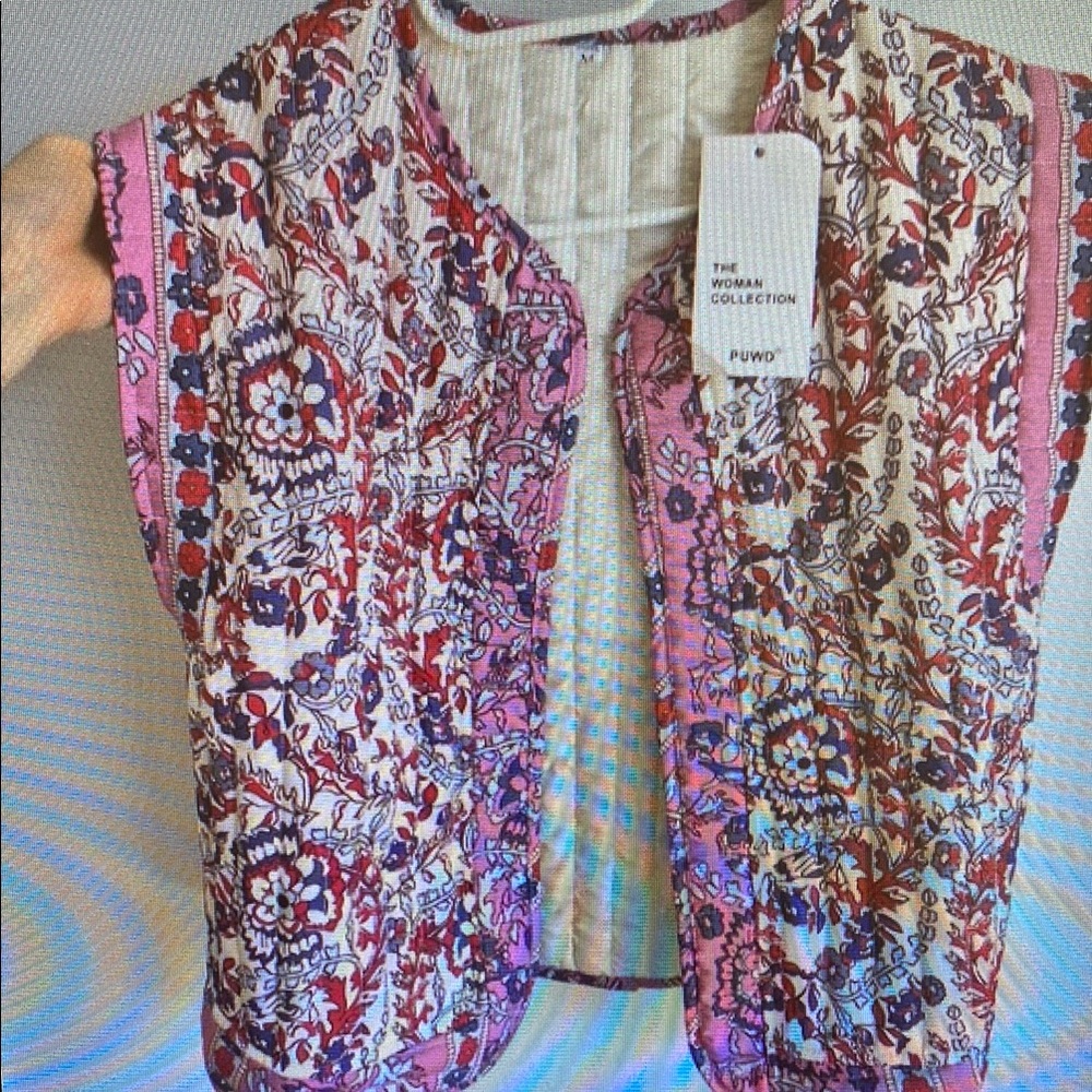 PUWD Floral Pink and Red Vest